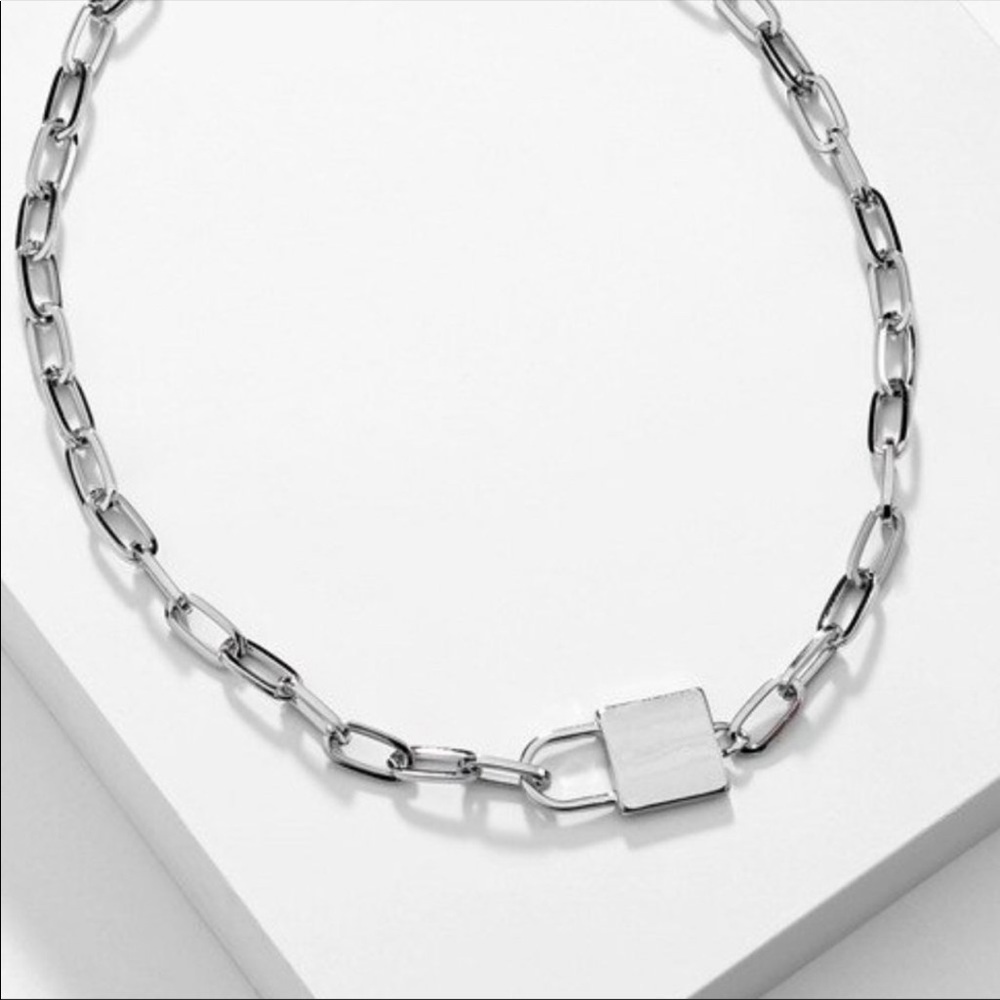 Silver Chain Lock Necklaces! - Picture 6 of 6